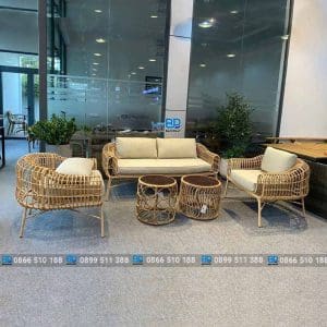 Sofa Nhựa Giả Mây Phòng Khách SFNGMBP021