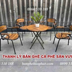 Thanh lý bàn ghế cà phê sân vườn