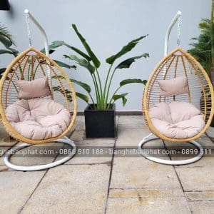 Xích đu nhựa giả mây giọt nước dây văng