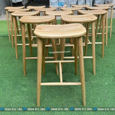 Ghế bar gỗ tự nhiên không tựa