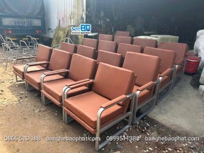 Sofa cafe sắt nệm SFCFBP029
