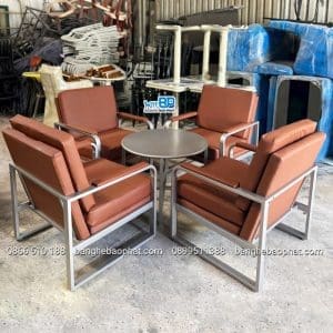 Sofa cafe sắt nệm SFCFBP029