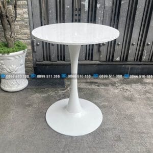 Bàn cafe decor chân tulip mặt đá