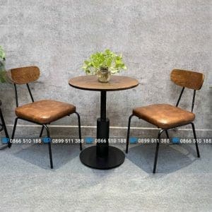 Bàn Ghế Cafe Sắt Nệm SH