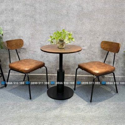 Bàn Ghế Cafe Sắt Nệm SH