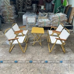 Bàn ghế camping lưới gấp gọn