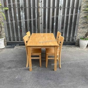 Bàn ghế phòng ăn giá rẻ cabin mặt gỗ