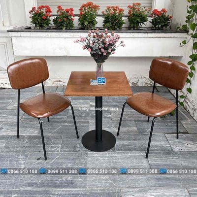 Bộ Bàn Ghế Secco Khung Sắt Bộc Nệm