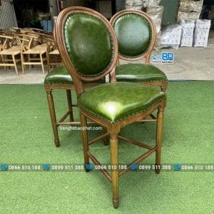 Ghế bar gỗ có tựa lưng ghế bar louis