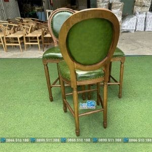 Ghế bar gỗ có tựa lưng ghế bar louis