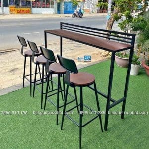 Ghế bar sắt gỗ chân vuốt