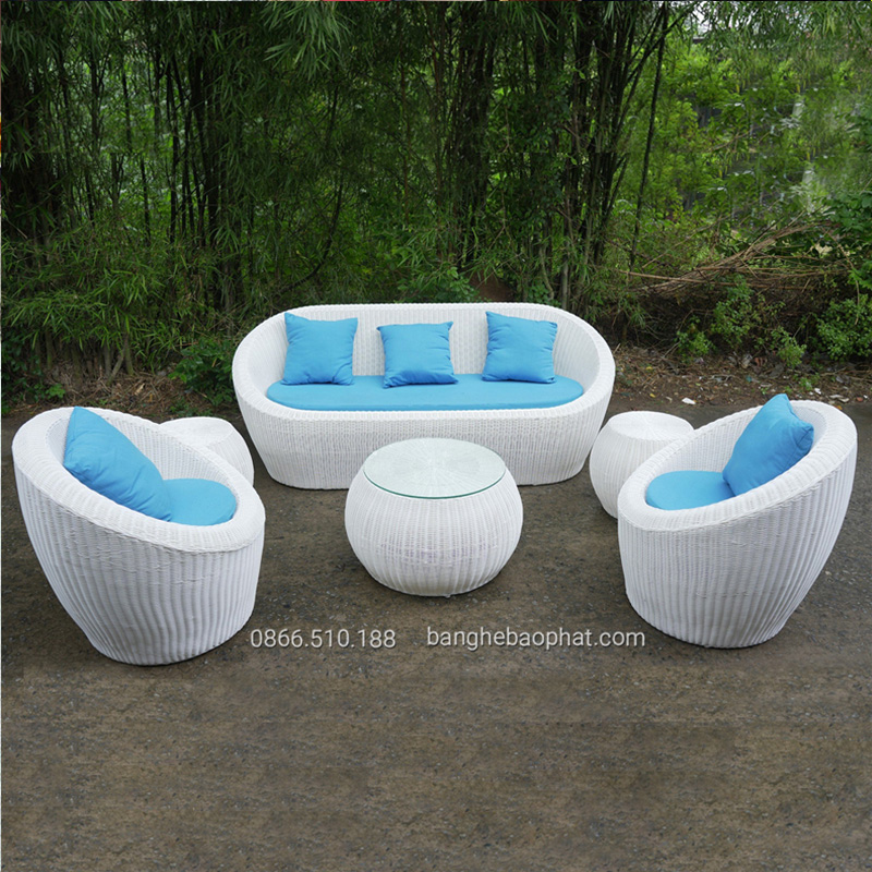 Địa chỉ bán bàn ghế cafe tại Quận Bình Thạnh uy tín giá rẻ 31 Sofa cafe mây nhựa thanh lý tại Quận Bình Thạnh