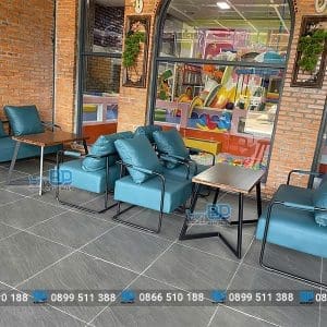 Sofa cafe sắt nệm SFCFBP030