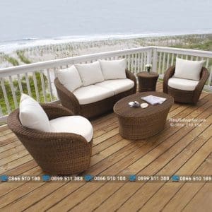 Sofa nhựa giả mây ngoài trời SFNGMBP025