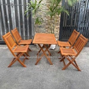 Bàn ghế cafe bằng gỗ BPTD002