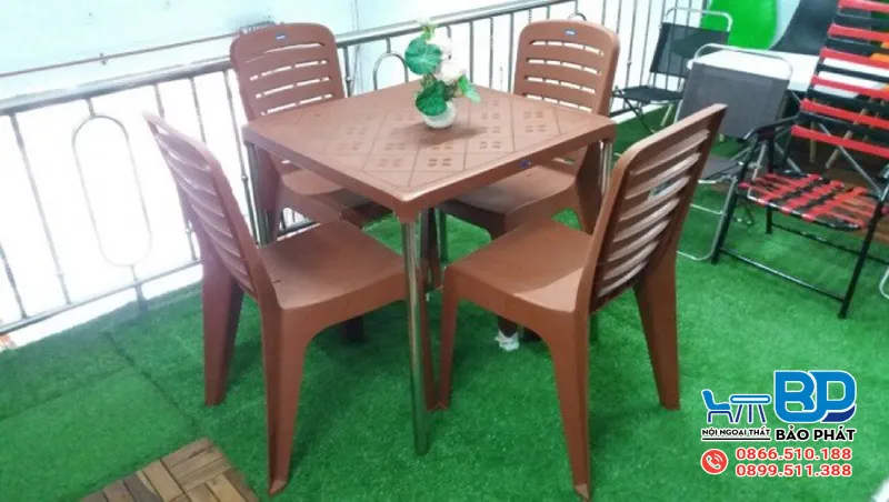 Bàn ghế nhựa quán nhậu