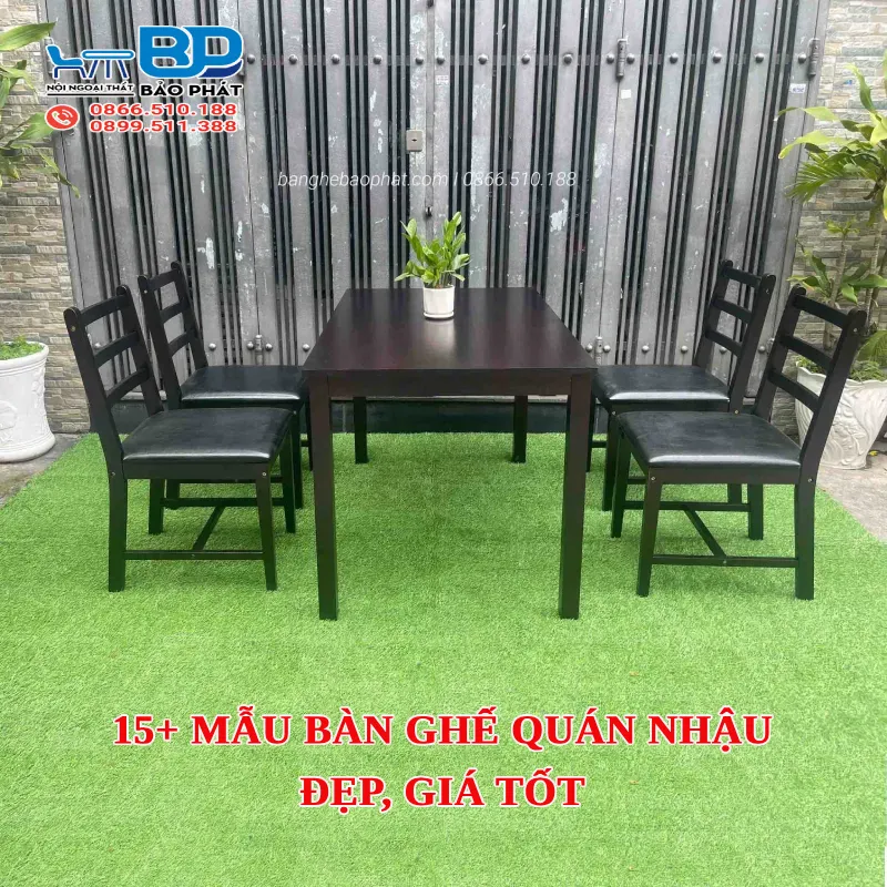 15+ mẫu bàn ghế quán nhậu đẹp, giá tốt [timect]