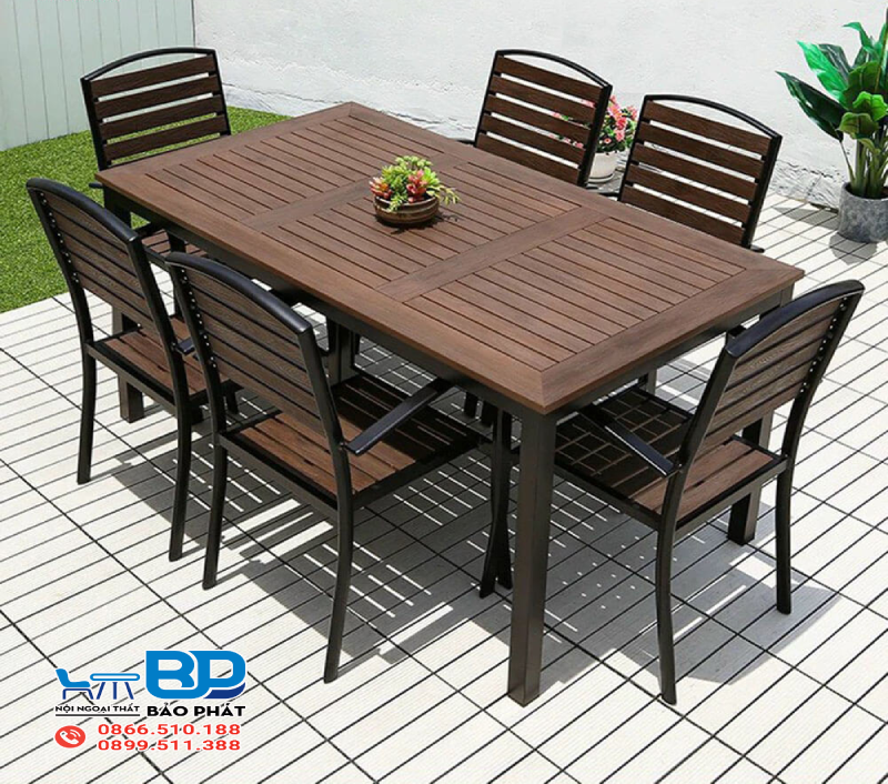 Bàn ghế sắt hộp bền đẹp cho không gian ngoài trời