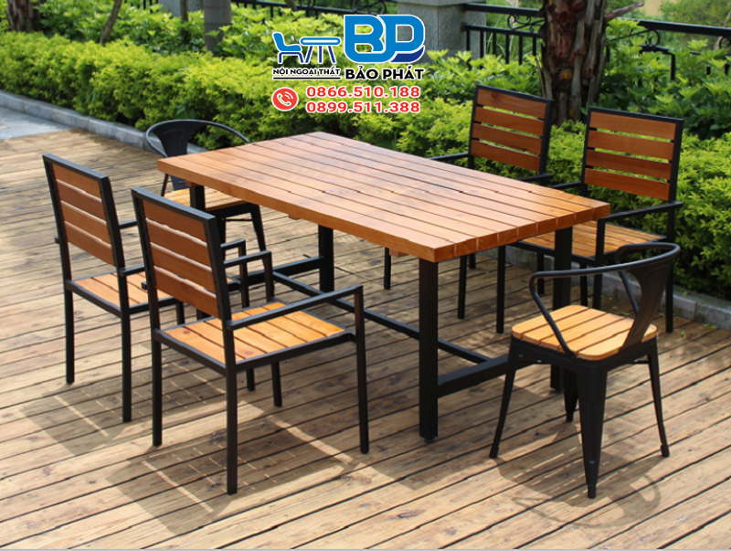 Bàn ghế sắt hộp có độ bền cao