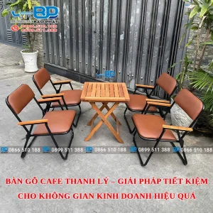 Bàn gỗ cafe thanh lý – Giải pháp tiết kiệm cho không gian kinh doanh hiệu quả