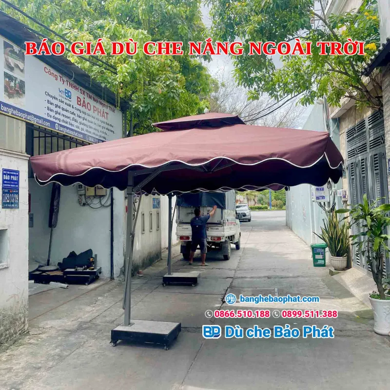 Báo giá dù che nắng ngoài trời mới nhất – Giá tốt, đa dạng mẫu mã