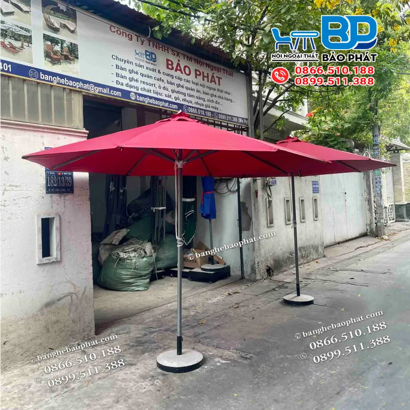 Dù che nắng ngoài trời có kích thước đa dạng