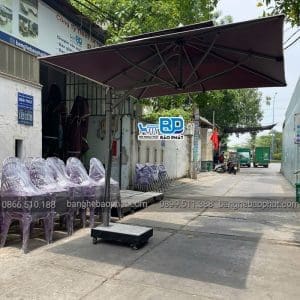 Dù lệch tâm vuông 2 5m không bèo 8 sườn