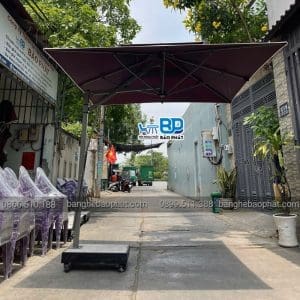 Dù lệch tâm vuông 2 5m không bèo 8 sườn