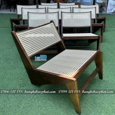 Ghế Kangaroo khung gỗ lưng mây đan