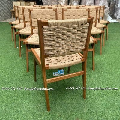 Ghế ăn bằng gỗ đan dây thừng Modway-Saoirse