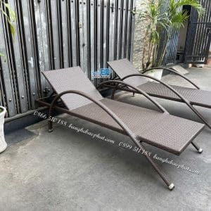 Ghế hồ bơi nhựa giả mây khung nhôm GBHBP028 10 Ghế hồ bơi nhựa giả mây khung nhôm GHBBP028