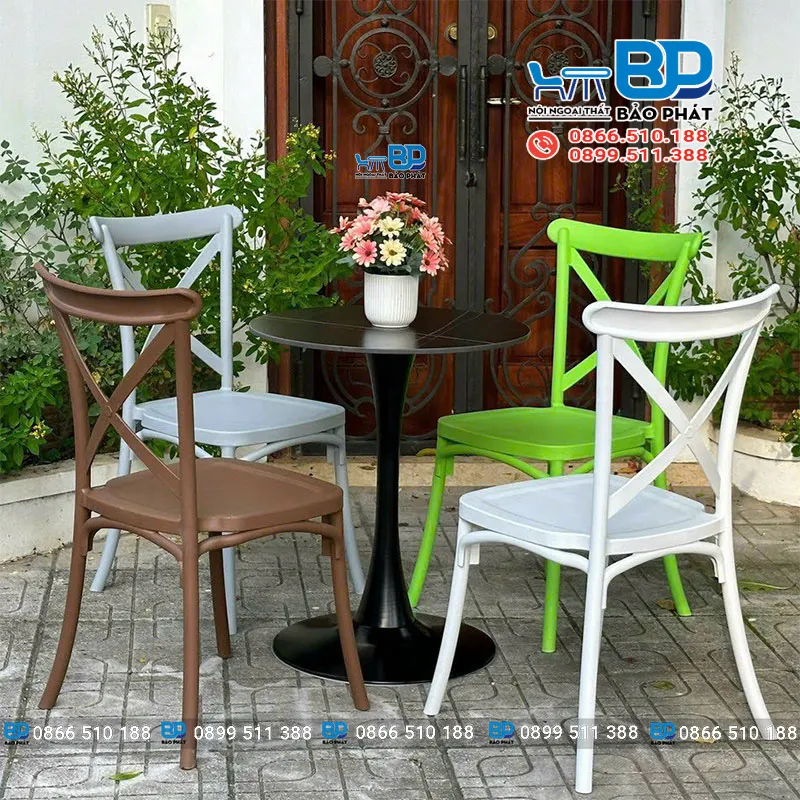 Ghế nhựa đúc tựa lưng cao 3041