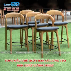 Top 5 mẫu ghế quầy bar có lưng tựa đẹp, chất lượng nhất [timect]