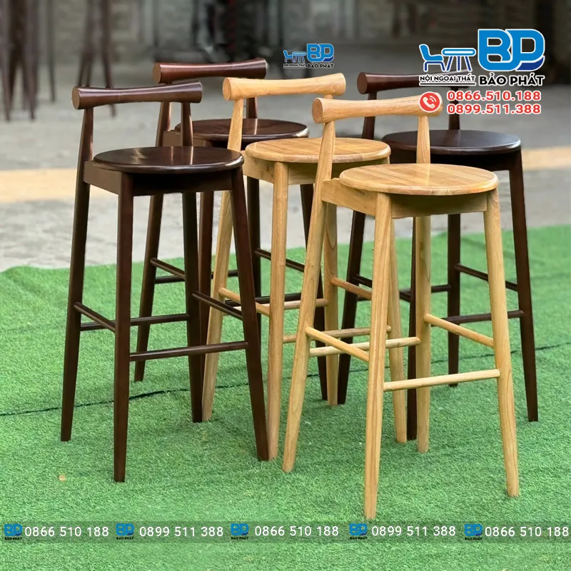 Ghế quầy bar có lưng tựa kiểu dáng thời thượng