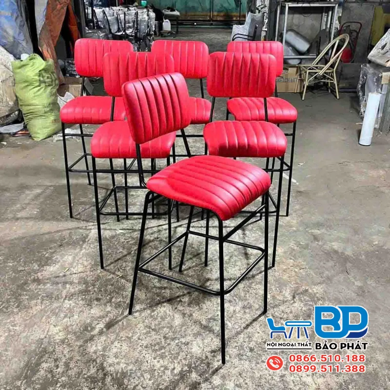 Ghế quầy bar sắt nệm Lotte