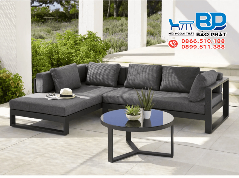 Không gian phòng khách thêm phần ấn tượng với mẫu bàn ghế sắt hộp đẹp