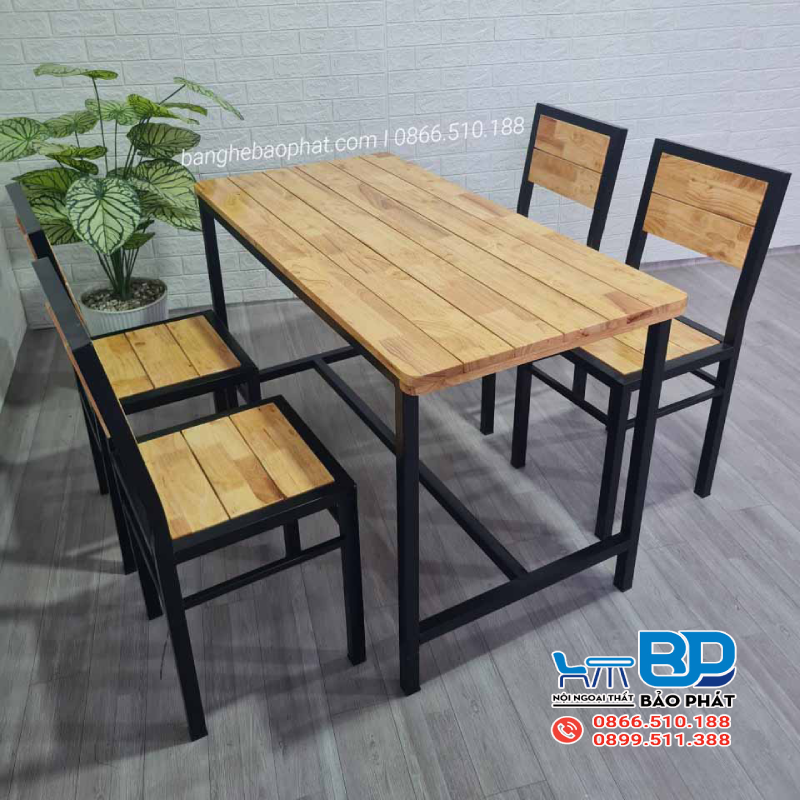 Mẫu bàn ghế sắt hộp đẹp cho nhà hàng