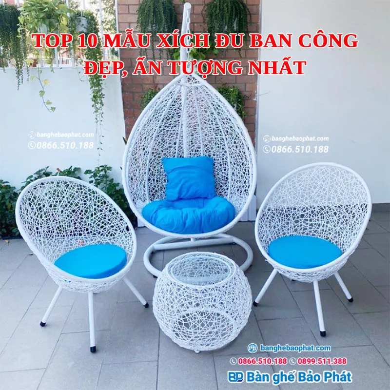 Top 10 mẫu xích đu ban công đẹp, ấn tượng nhất [timect]