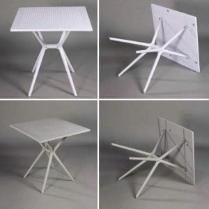 Bàn cafe nhựa đúc 3024 mặt vuông 70cm