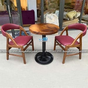 Bộ bàn ghế bardon khung gỗ bọc nệm 9 Bàn ghế bardon khung gỗ bọc nệm