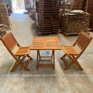 Bộ bàn ghế gỗ xếp dọc mini BGGXBP003 9 Bàn ghế gỗ xếp dọc mini BGGXBP003