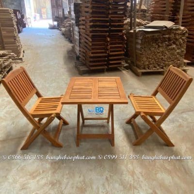 Bàn ghế gỗ xếp dọc mini BGGXBP003