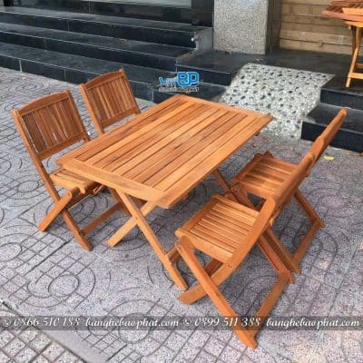 Bàn ghế gỗ xếp dọc mini BGGXBP003