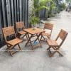 Bộ bàn ghế gỗ xếp mini quán cafe gỗ Bạch Đàn 16 Bàn ghế gỗ xếp mini quán cafe gỗ bạch đàn