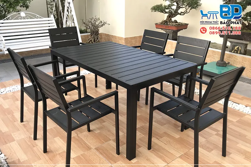 Bàn ghế quán nướng Composite đẹp mắt