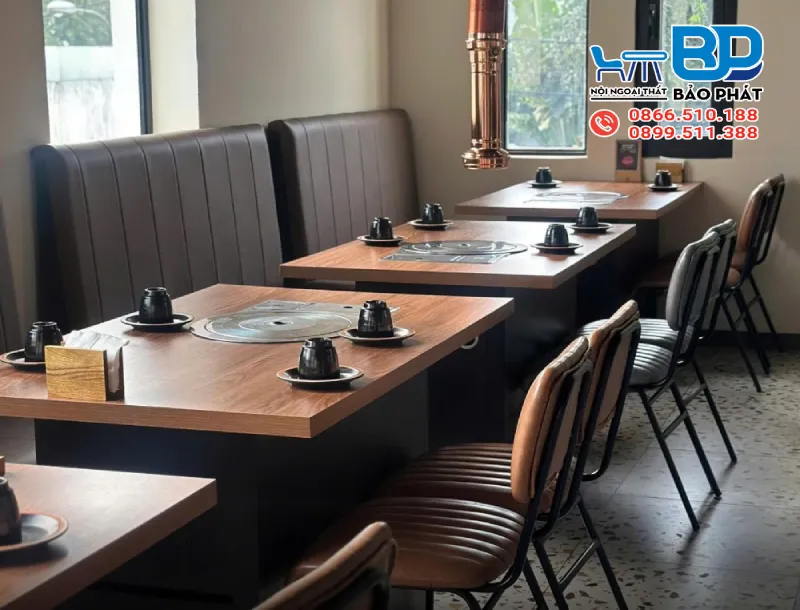 Bàn ghế quán nướng đẹp cho không gian hiện đại