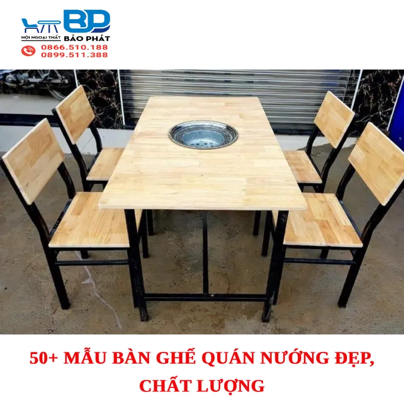 50+ mẫu bàn ghế quán nướng đẹp, chất lượng