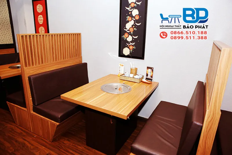 Bàn ghế tiện lợi sử dụng cho quán nướng