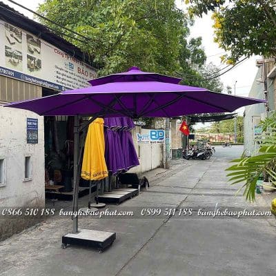 Dù che nắng sân vườn lệch tâm tròn 3,8m.
