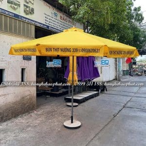 Dù chính tâm tròn dk3m có bèo rũ màu vàng